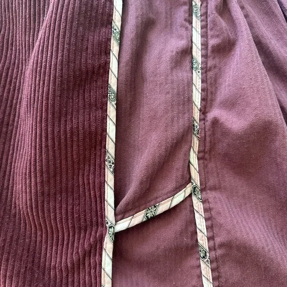 Vintage Wide Whale Corduroy Belted Trench Coat in Soft Raspberry • EUC• Size M - Picture 14 of 16